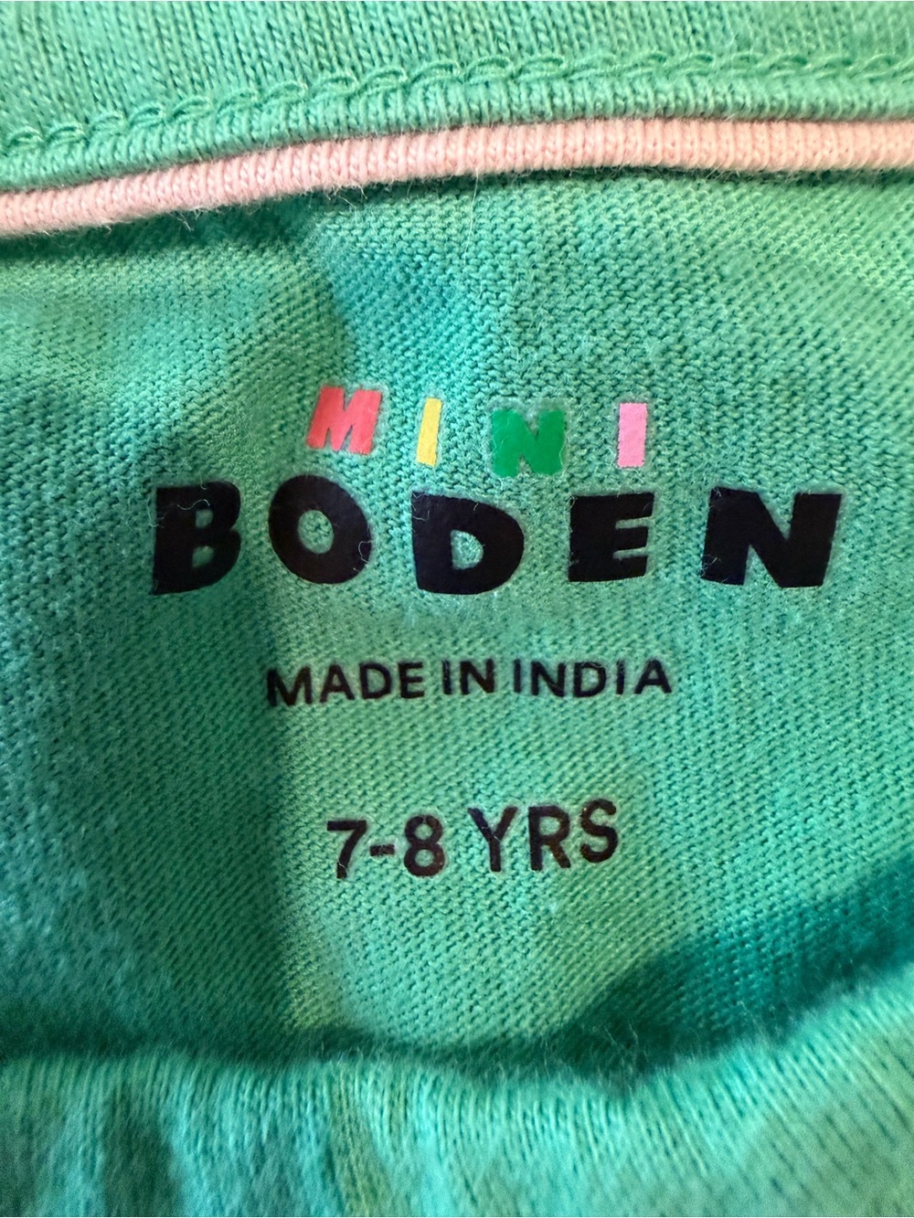 Mini Boden Girls Bunny Clover Graphic Long Sleeve Cotton Tee 7-8 Y Green - Picture 2 of 8